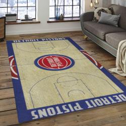 NBA Detroit Pistons Basketball Legend Team Logo Rectangle Area DP16