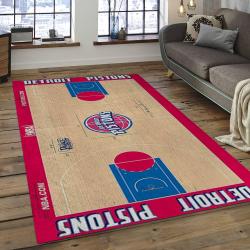 NBA Detroit Pistons Basketball Legend Team Logo Rectangle Area DP17
