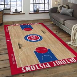 NBA Detroit Pistons Basketball Legend Team Logo Rectangle Area DP18