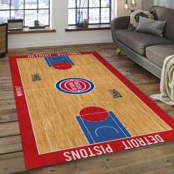 NBA Detroit Pistons Basketball Legend Team Logo Rectangle Area DP20