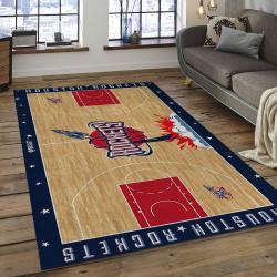 NBA Houston Rockets Basketball Legend Team Logo Rectangle Area HR22
