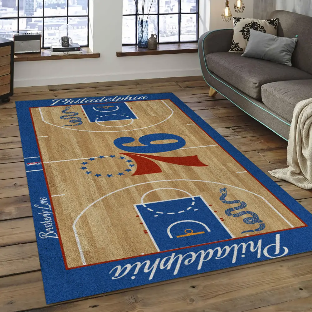 NBA Philadelphia 76ers Basketball Legend Team Logo Rectangle Area P7603