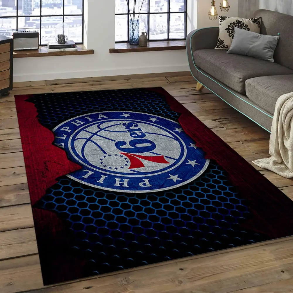 NBA Philadelphia 76ers Basketball Legend Team Logo Rectangle Area P7625