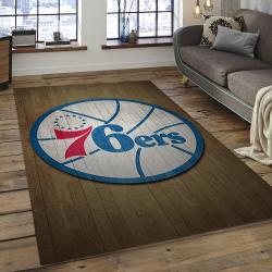 NBA Philadelphia 76ers Basketball Legend Team Logo Rectangle Area P7638