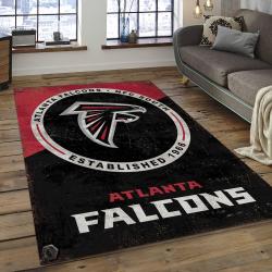 NFL Atlanta Falcons Football Team Logo Rectangle Area Rug AF09