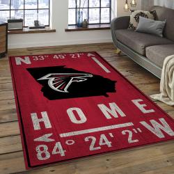 NFL Atlanta Falcons Football Team Logo Rectangle Area Rug AF11