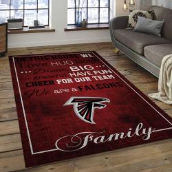NFL Atlanta Falcons Football Team Logo Rectangle Area Rug AF12