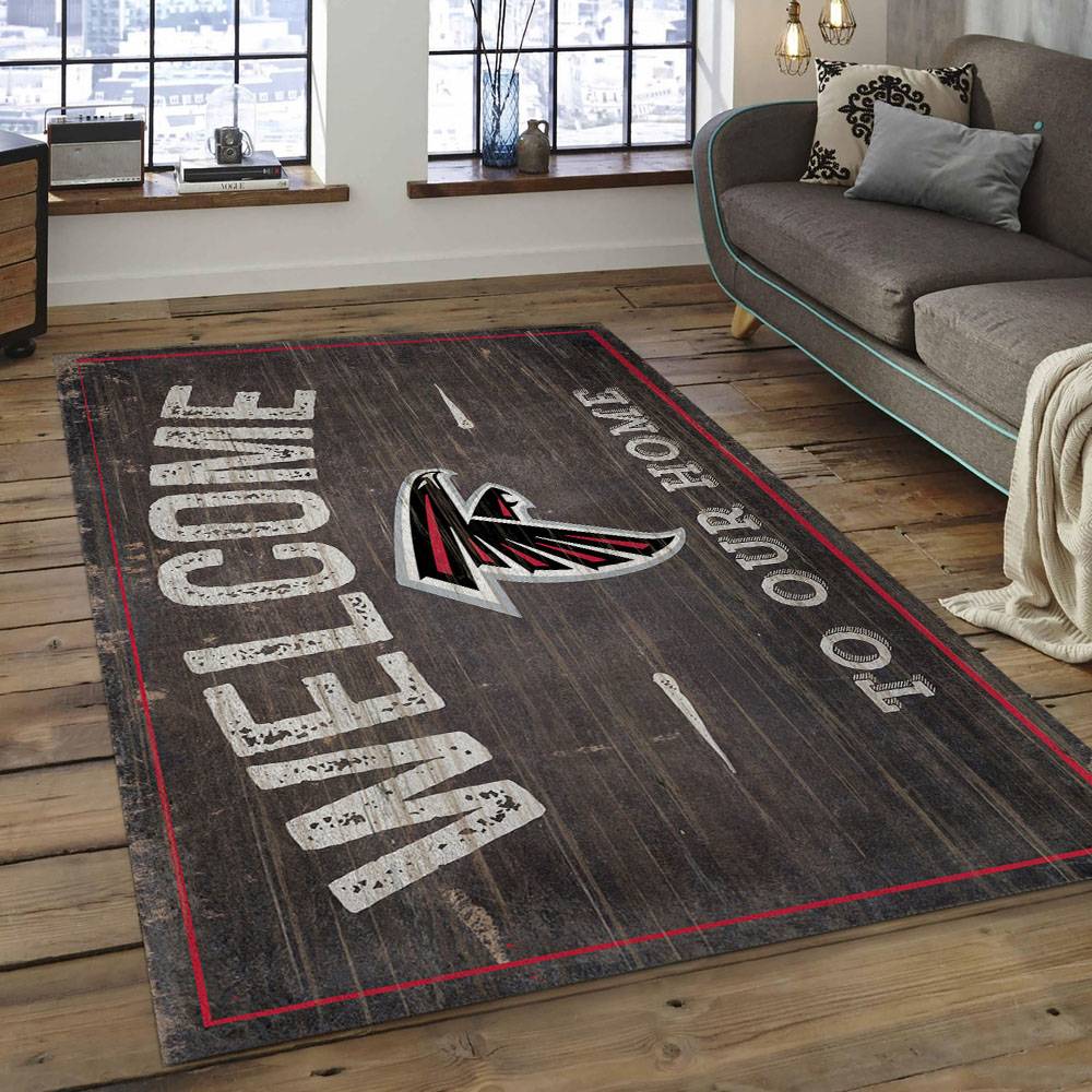 NFL Atlanta Falcons Football Team Logo Rectangle Area Rug AF13