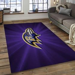 NFL Baltimore Ravens Basic Football Team Logo Rectangle Area Rug BRV22