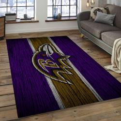 NFL Baltimore Ravens Classic Football Team Logo Rectangle Area Rug BRV12