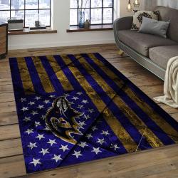 NFL Baltimore Ravens Glory Football Team Logo Rectangle Area Rug BRV27