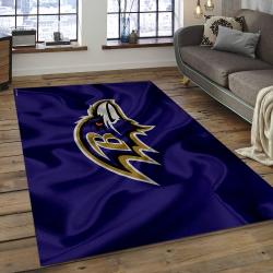 NFL Baltimore Ravens Prominent Football Team Logo Rectangle Area Rug BRV14