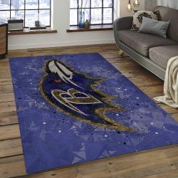 NFL Baltimore Ravens Stunning Football Team Logo Rectangle Area Rug BRV29