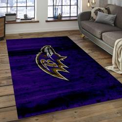 NFL Baltimore Ravens Thrilling Football Team Logo Rectangle Area Rug BRV23