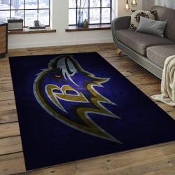 NFL Baltimore Ravens Timeless Football Team Logo Rectangle Area Rug BRV09