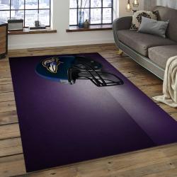 NFL Baltimore Ravens Victory Football Team Logo Rectangle Area Rug BRV39