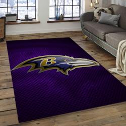 NFL Baltimore Ravens Vigorous Football Team Logo Rectangle Area Rug BRV35