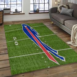 NFL Buffalo Bills Field Football Team Logo Rectangle Area Rug BB26