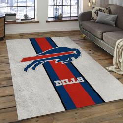 NFL Buffalo Bills Unforgettable Football Team Logo Rectangle Area Rug BB25
