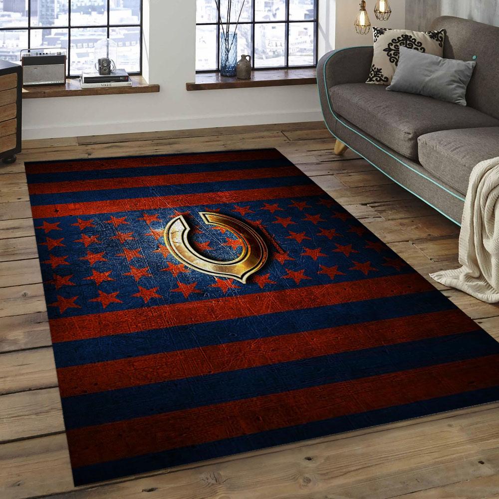 NFL Chicago Bears Football Team Logo Rectangle Area Rug CGB06