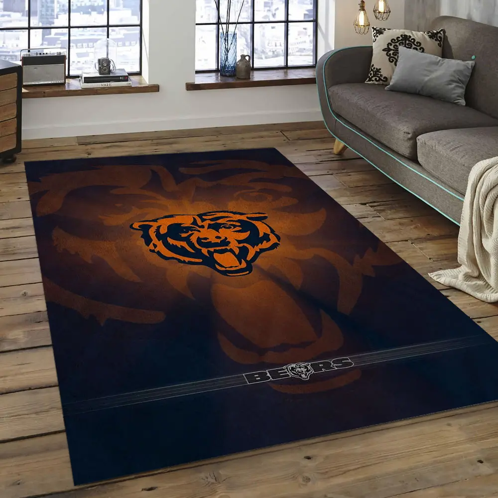 NFL Chicago Bears Football Team Logo Rectangle Area Rug CGB13