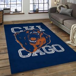 NFL Chicago Bears Football Team Logo Rectangle Area Rug CGB18