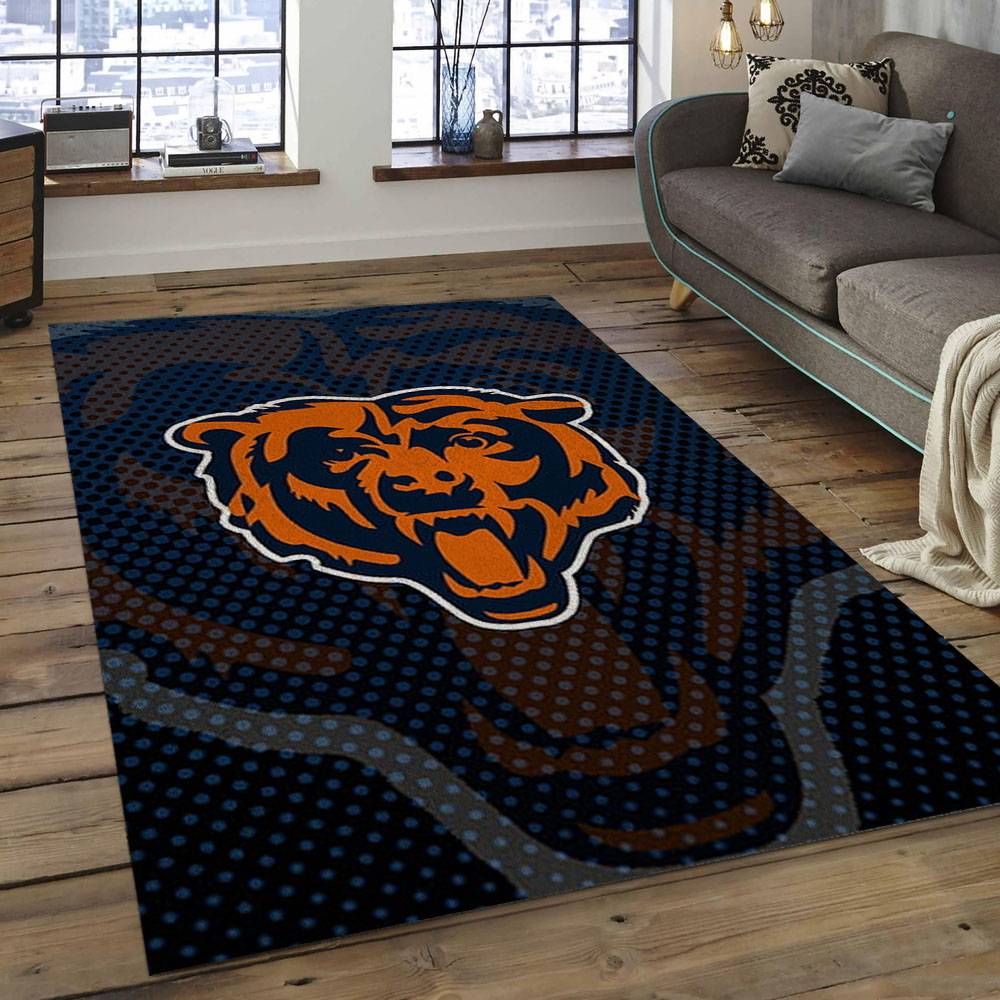 NFL Chicago Bears Football Team Logo Rectangle Area Rug CGB26