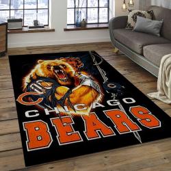 NFL Chicago Bears Football Team Logo Rectangle Area Rug CGB27