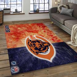 NFL Chicago Bears Football Team Logo Rectangle Area Rug CGB44