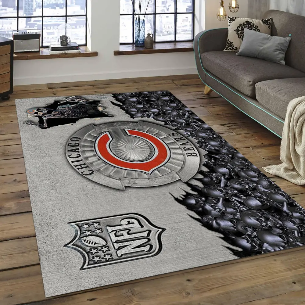 NFL Chicago Bears Football Team Logo Rectangle Area Rug CGB54