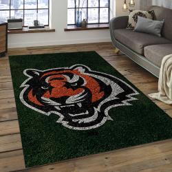 NFL Cincinnati Bengals Football Team Logo Rectangle Area Rug CCB39