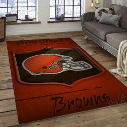 NFL Cleveland Browns Football Team Logo Rectangle Area Rug CLB38