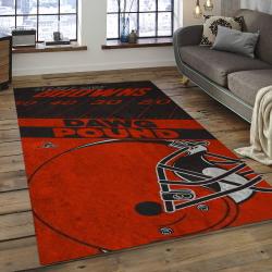 NFL Cleveland Browns Football Team Logo Rectangle Area Rug CLB39