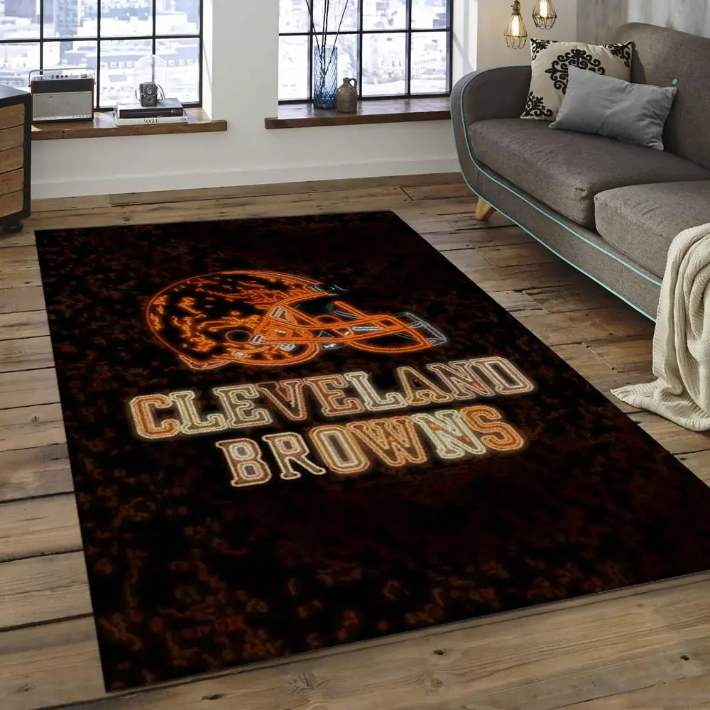 NFL Cleveland Browns Football Team Logo Rectangle Area Rug CLB50