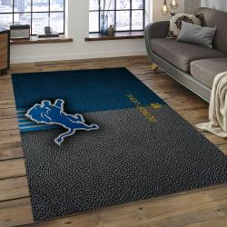 NFL Detroit Lions Football Team Logo Rectangle Area Rug DL05