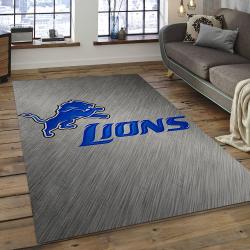 NFL Detroit Lions Football Team Logo Rectangle Area Rug DL14