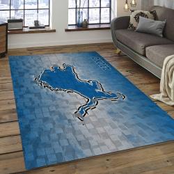 NFL Detroit Lions Football Team Logo Rectangle Area Rug DL20