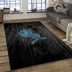 NFL Detroit Lions Football Team Logo Rectangle Area Rug DL22
