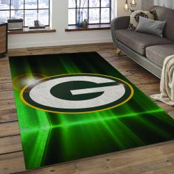 NFL Green Bay Packers Football Team Logo Rectangle Area Rug GBP01