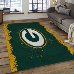NFL Green Bay Packers Football Team Logo Rectangle Area Rug GBP02