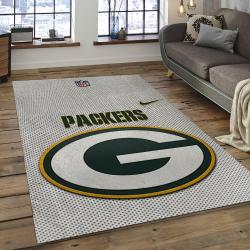 NFL Green Bay Packers Football Team Logo Rectangle Area Rug GBP04