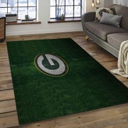 NFL Green Bay Packers Football Team Logo Rectangle Area Rug GBP08