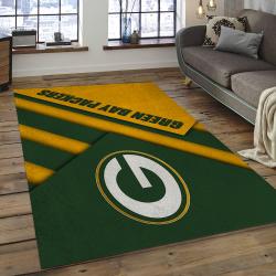 NFL Green Bay Packers Football Team Logo Rectangle Area Rug GBP10