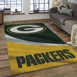 NFL Green Bay Packers Football Team Logo Rectangle Area Rug GBP12