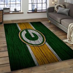 NFL Green Bay Packers Football Team Logo Rectangle Area Rug GBP13