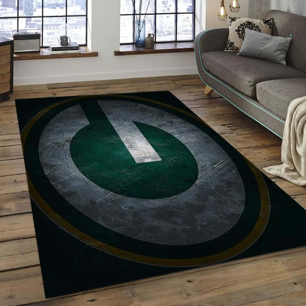 NFL Green Bay Packers Football Team Logo Rectangle Area Rug GBP14
