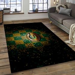 NFL Green Bay Packers Football Team Logo Rectangle Area Rug GBP16