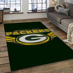 NFL Green Bay Packers Football Team Logo Rectangle Area Rug GBP18