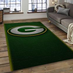 NFL Green Bay Packers Football Team Logo Rectangle Area Rug GBP23