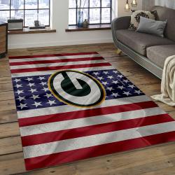 NFL Green Bay Packers Football Team Logo Rectangle Area Rug GBP26